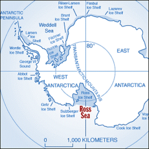 Donji dio ledenog pokrova Rossovog mora na Antarktici se ledi, a ne topi kao što je bilo očekivano, znanstvenici ne znaju zašto