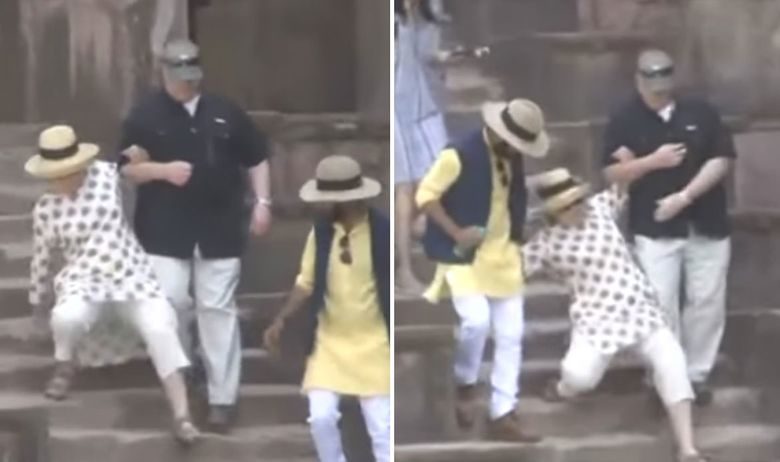 Hillary Clinton skliznula se niz stube u Indiji