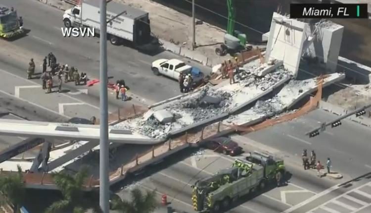 6 osoba poginulo kada se srušio novi pješački most u Miamiju, Florida