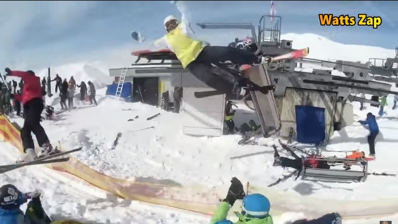 Skijaši padali ili su iskakali sa pomahnitale žičare u Gruziji