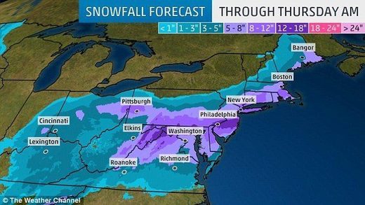 Snježna oluja istok SAD