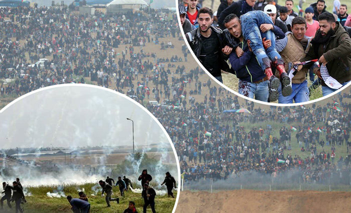 Izraelske snage pucale po palestinskim prosvjednicima koji su se okupili u jednom od najvećih prosvjeda do sada - ubijeno najmanje 12, stotine ranjenih