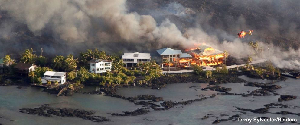 Stotine domova na Havajskom Big Islandu uništeno je iz lave koja je padala iz vulkana Kilauea