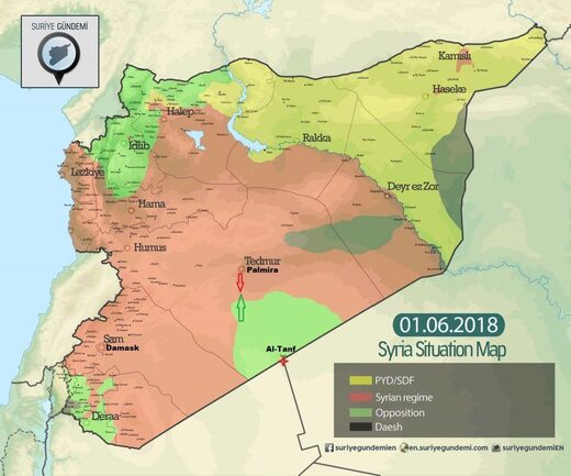 Lokacija Al-Tanfa i situacija od 01.06.2018