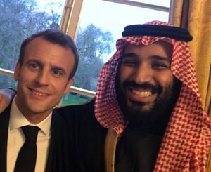 Smily Ben Salman and Macron during Saudi official visit
