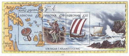 Vikinzi i njihova putovanja prikazani na ferojskim poštanskim markama