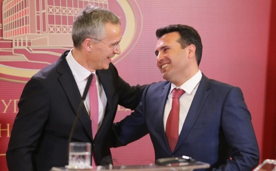 Glavni tajnik NATO pakta Jens Stoltenberg i makedonski premijer Zoran Zaev