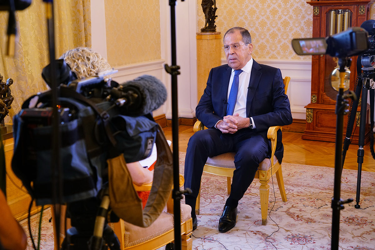 Razgovor ministra vanjskih poslova S.Lavrov s Kanalom 4, Moskv