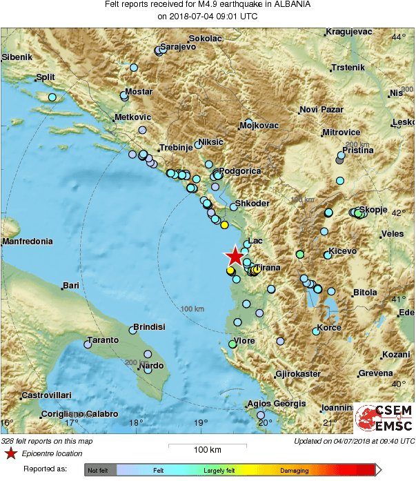 Potresi Albanija i Crna Gora