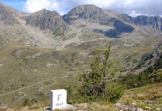 Colle della Scala, granični kamen nafrancusko-italijanskoj granici
