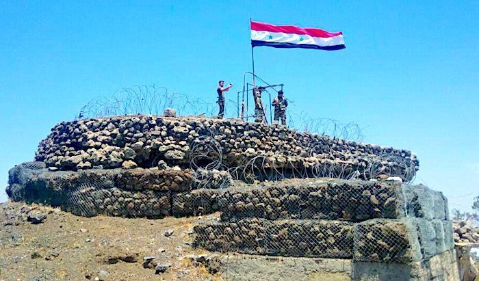 Sirijske snage na brdu Al-Haara u području Quneitre.