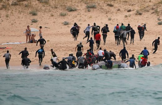 Migranti, španjolska plaža