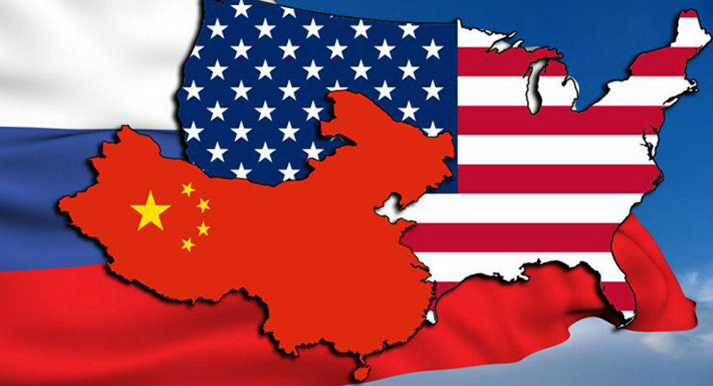 Zastava SAD-a, Kine i Rusije