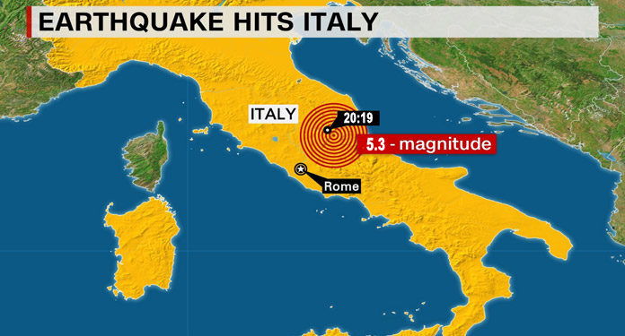 Snažan i plitak potres magnitude 5,3 pogodio centralnu Italiju