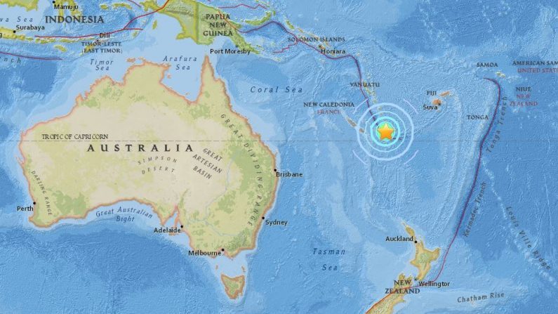 Potres Nova Kaledonija