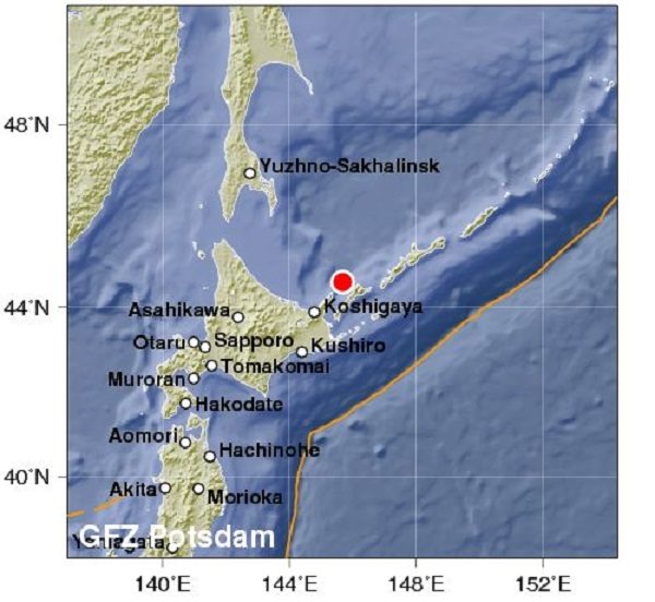 Plitak potres magnitude 5.9 pogodio Hokaido, Japan
