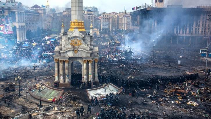 maidan square burnt out