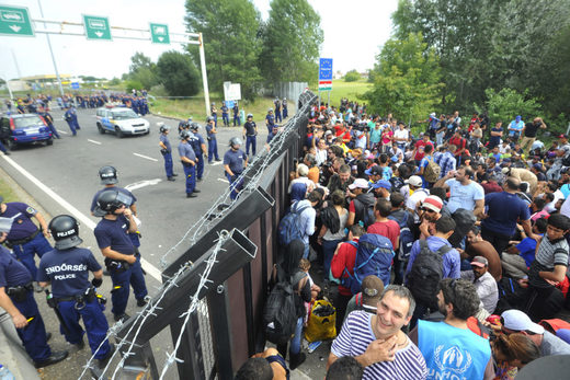izbjeglice na granici s mađarskom