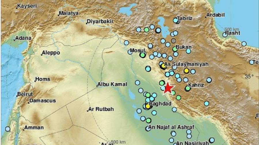 potres granica iran irak