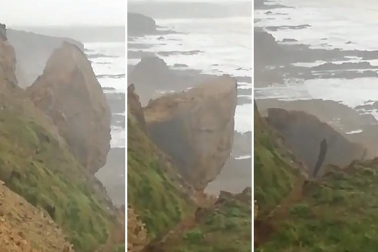 Masivni komad litice srušio se na plažu u Cornwallu, UK