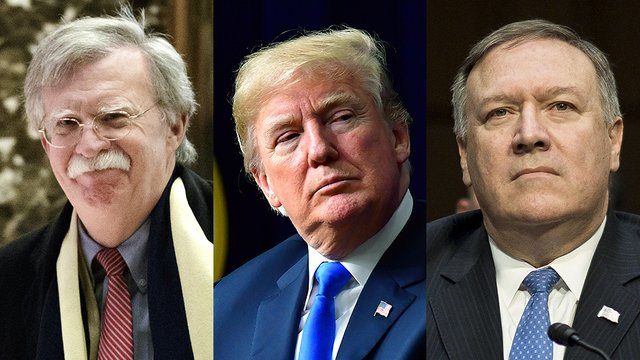 bolton, trump i pompeo
