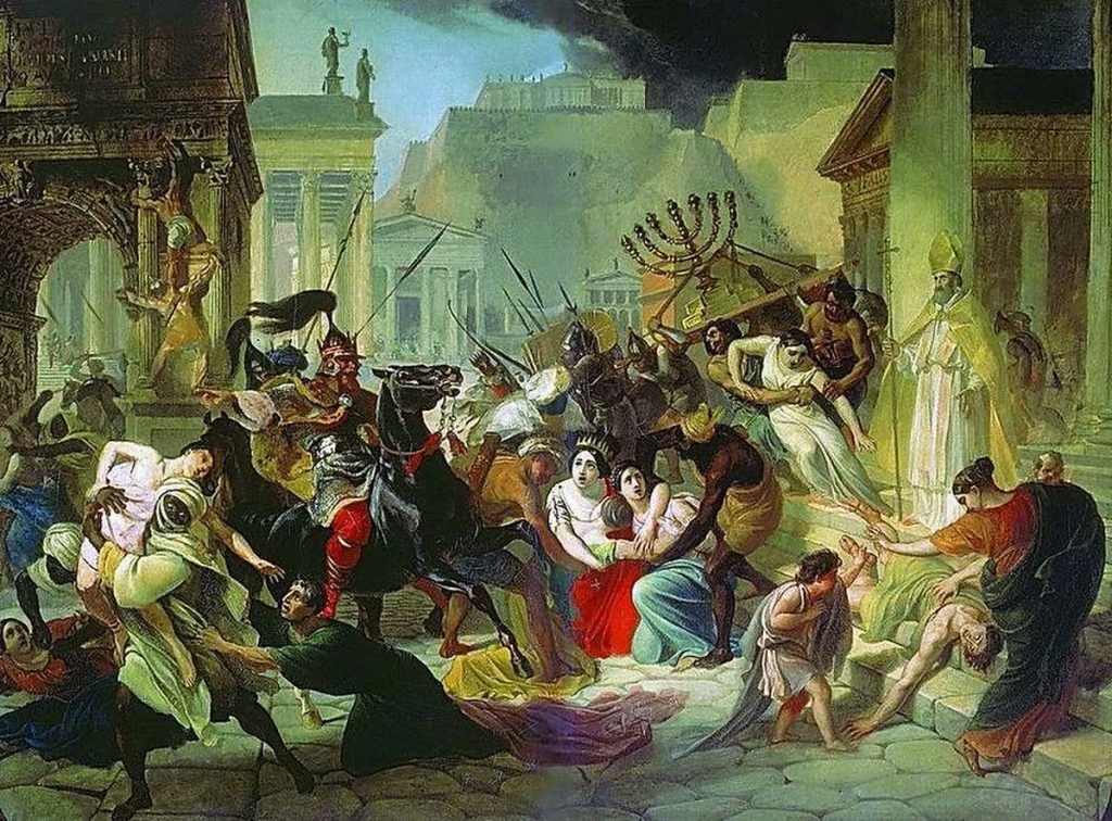 Gajzerihova pljačka Rima, slika Karla Brijulova iz 1836.