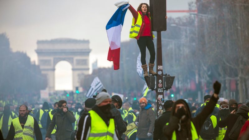 Protest „Žutih prsluka“ u Parizu, 24. novembra 2018.