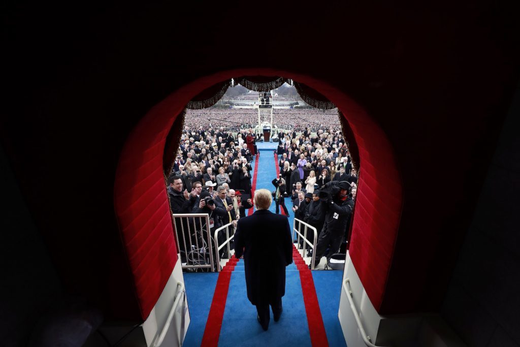 Donald Tramp stiže na svoju inauguraciju, Vašington, 20. januar 2017.