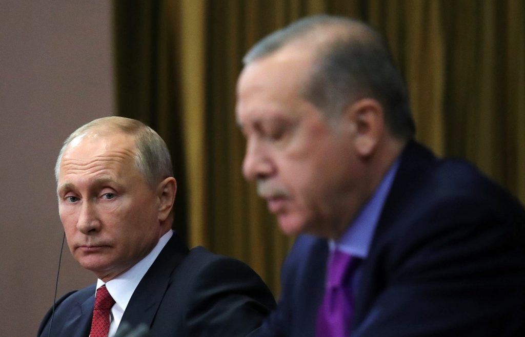Klikni za povećanje Predsednici Rusije i Turske Vladimir Putin i Redžep Erdogan
