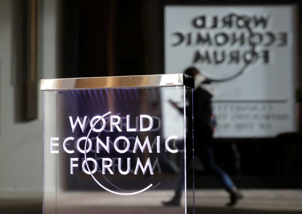 Logo Svetskog ekonomskog foruma, Davos, 20. januar 2019.