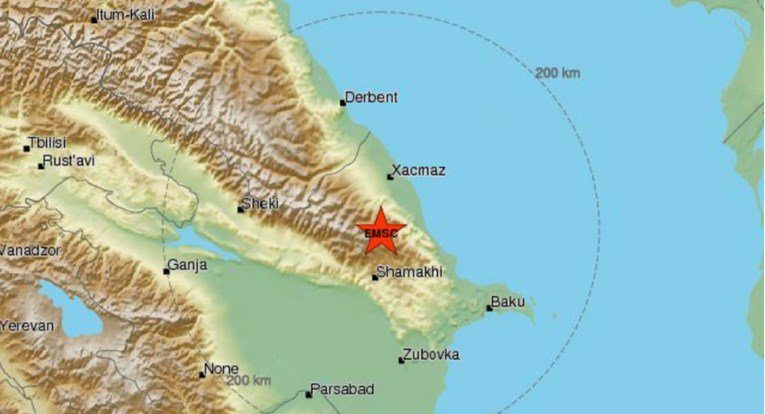 Plitak potres magnitude 5.1 pogodio Azerbajdžan