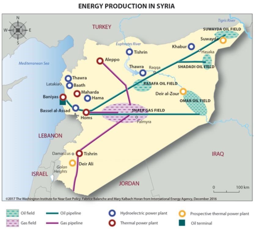 Naftovodi i plinovodi u Siriji