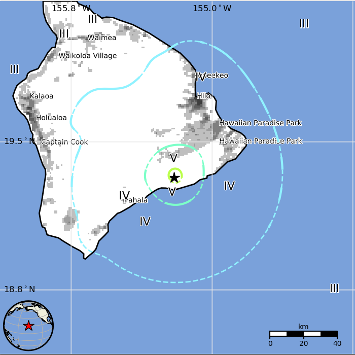 potres havaji