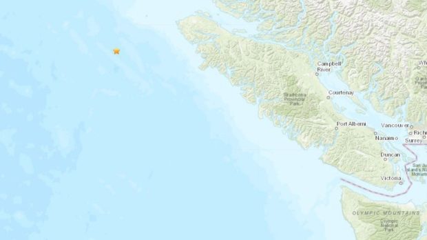 zapadna obala kanade potresi