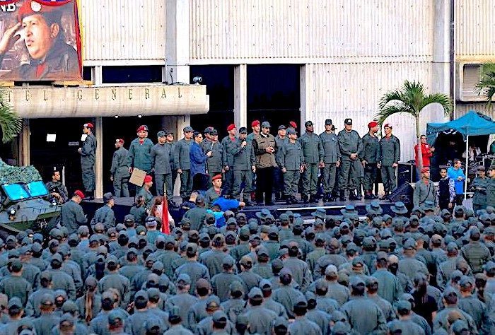 Predsjednik Maduro obraća se vojnicima 2. svibnja 2019. godine.