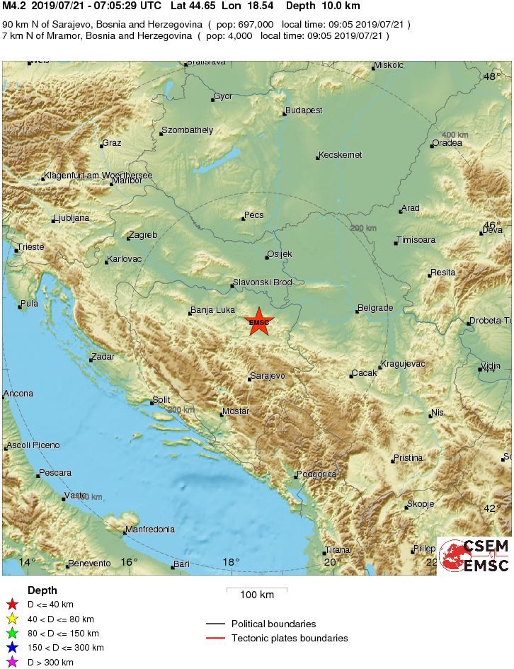 potres bosna i hercegovina