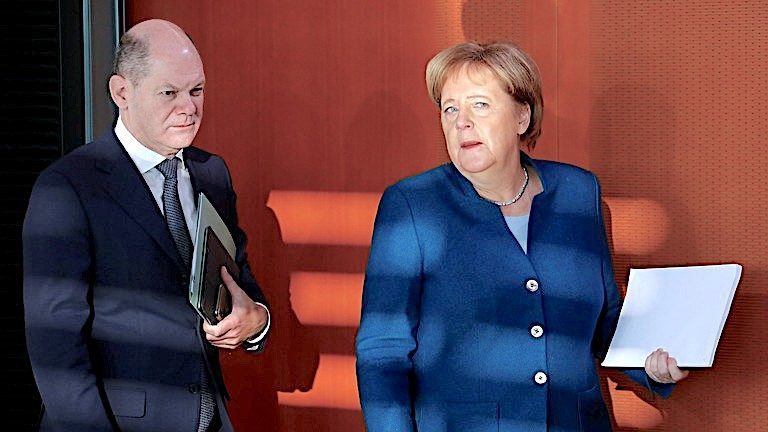 Njemačka kancelarka Angela Merkel • Ministar financija Olaf Scholz