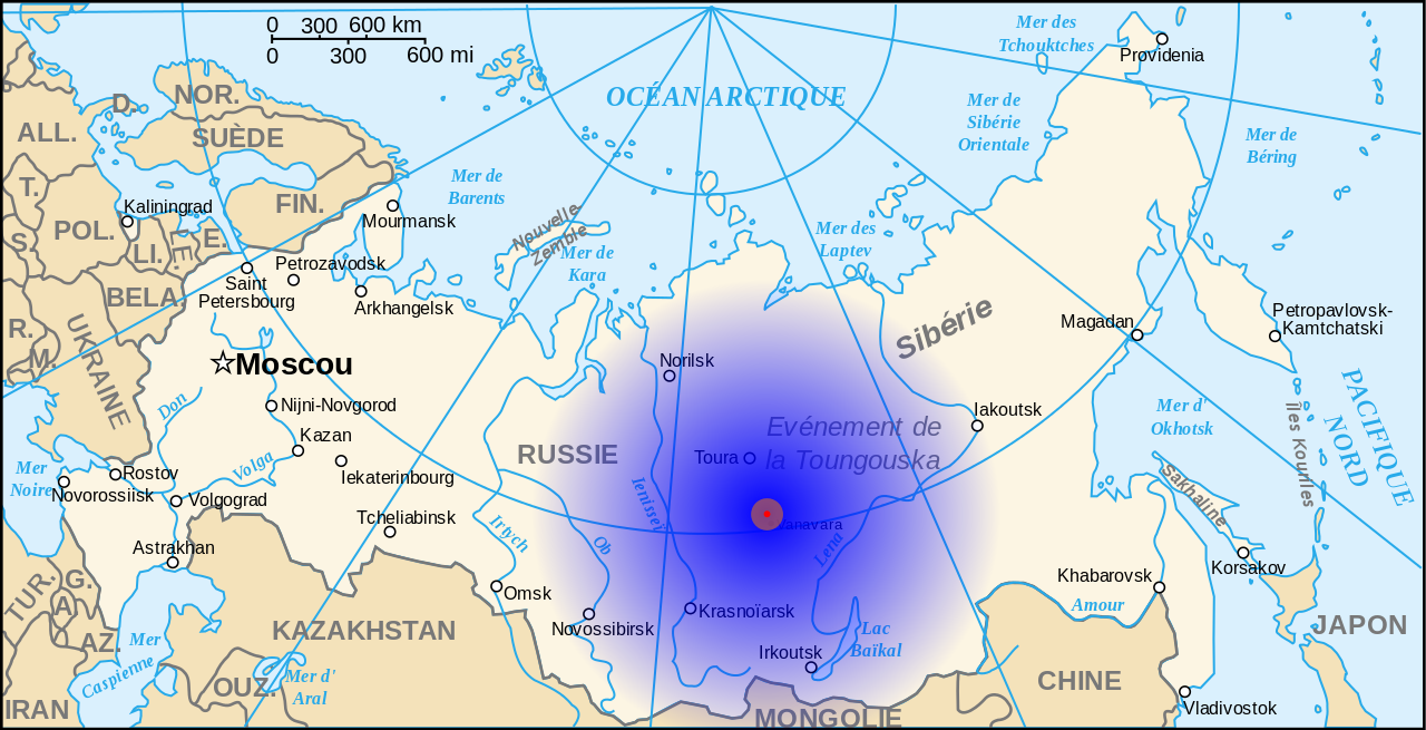 Karta lokacije eksplozije u Rusiji