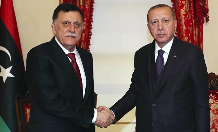 Lider GNA Fayez al Sarraj • Turski predsjednik Recep Tayyip Erdogan