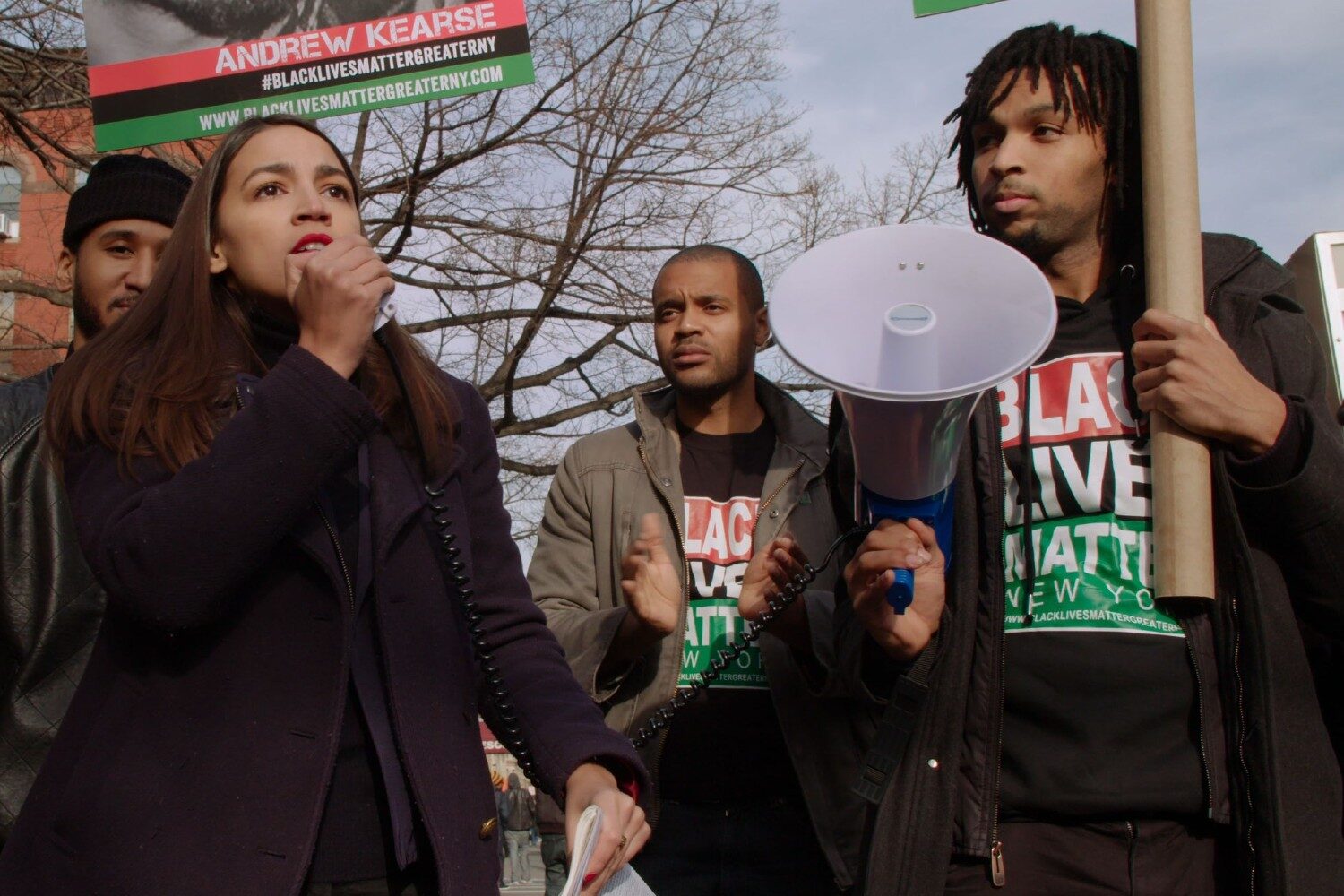 Aleksandrija Okasio-Kortez sa članovima pokreta Black Lives Matter New York