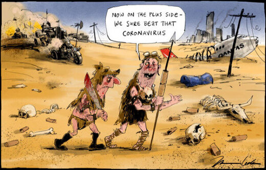 coronavirus Mad Max cartoon