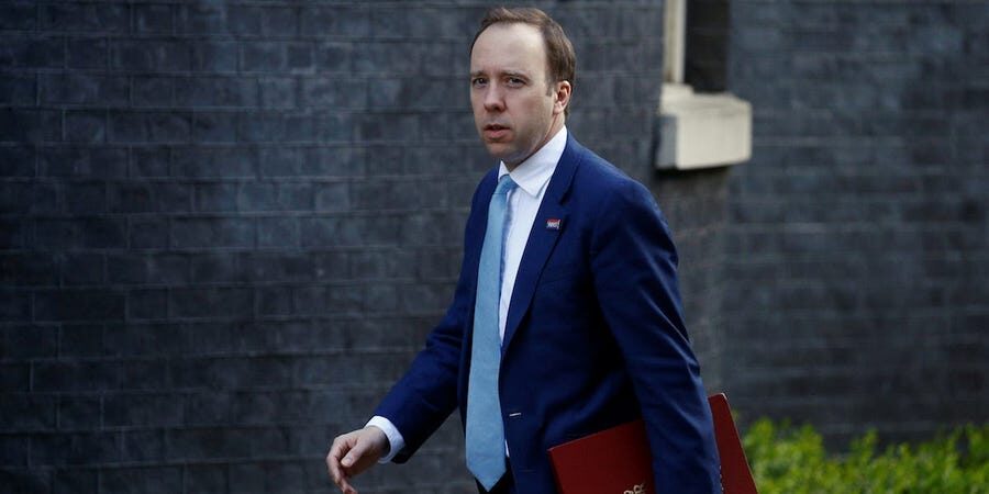 Britanski ministar zdravstva Matt Hancock