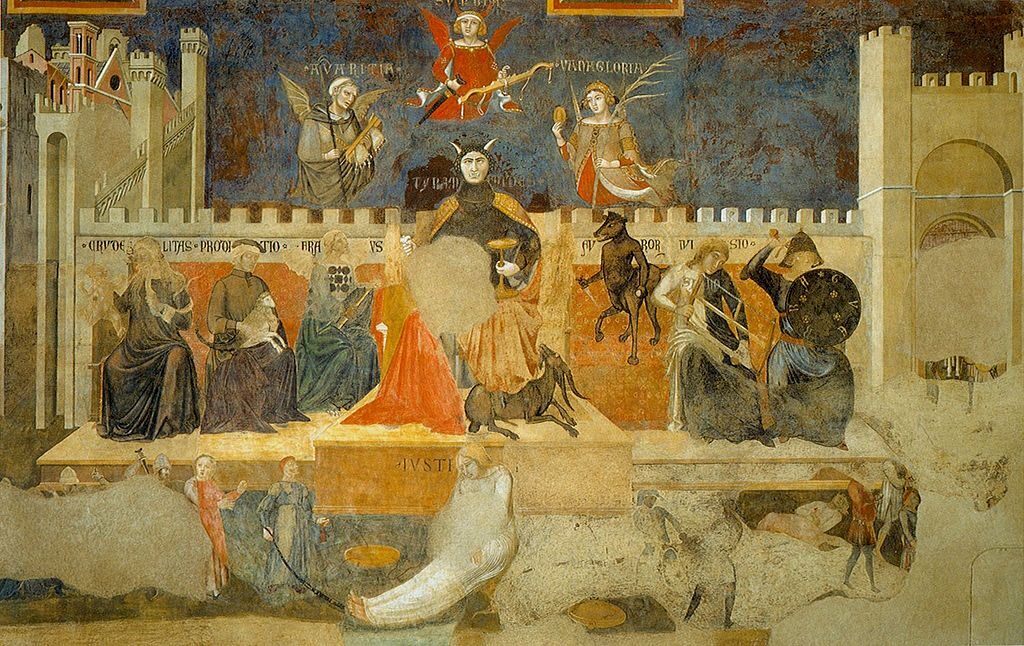 “Allegory of Bad Government,” by Ambrogio Lorenzetti; painted ca. 1338-1340.