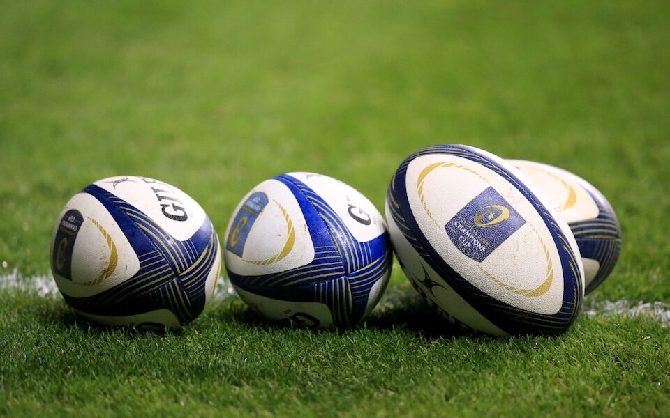 rugby balls pitch