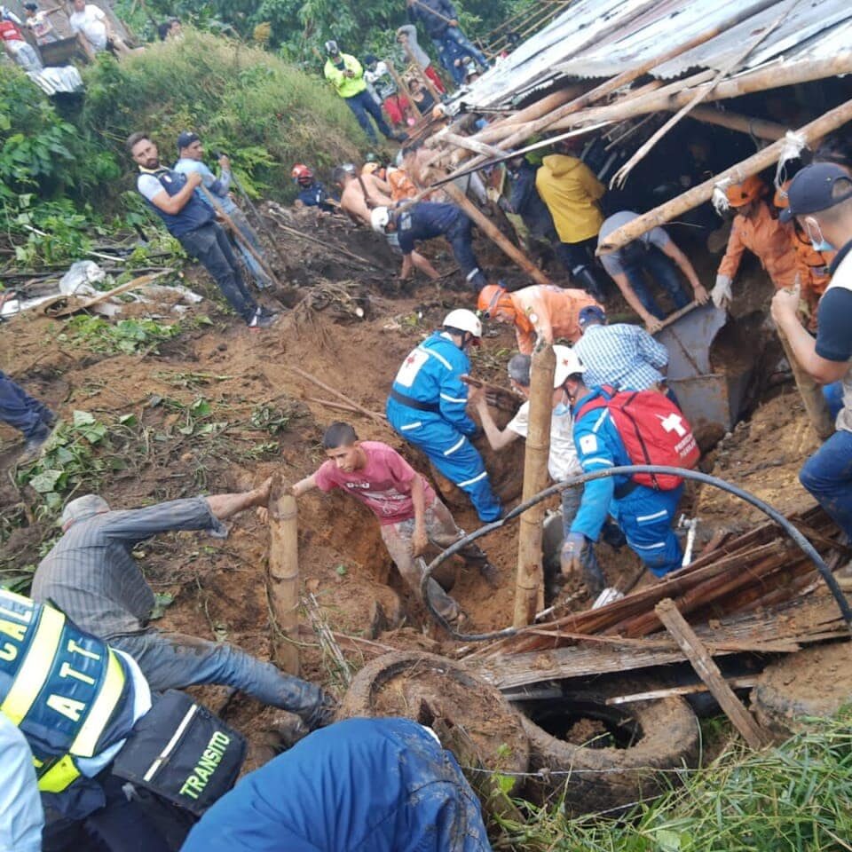 Landslide in Calarcá, Quindio Department,