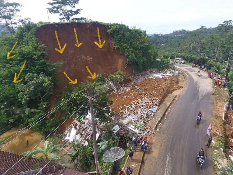 Landslide Banjarnegara, Indonesia, November 2021.