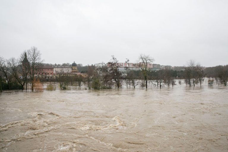 Floods in Pamplona, Spain, 10 December 2021.