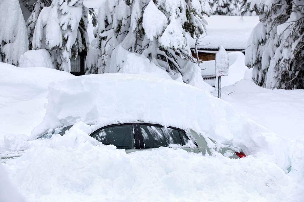 Cars often disappear beneath the snow in winter storms as large as the one that passed through the Tahoe region this week.