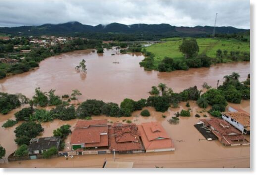 Floods in Brumadinho, Minas Gerais, Brazil, January 2021.
