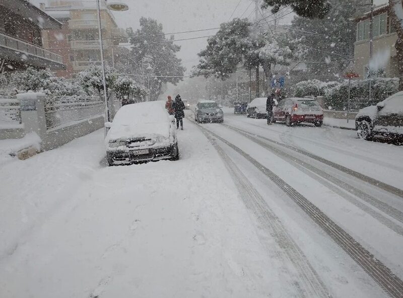 Snijeg jutros u Ateni